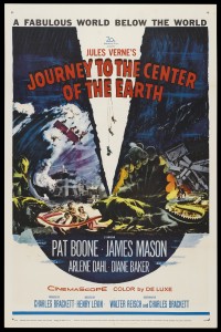 1959 movie poster for "Journey To The Centre Of The Earth"